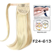 synthetic straight wraparound ponytail, view 12 - MRSLM