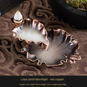 leaf tower ceramic backflow incense burner, view 3 - MRSLM
