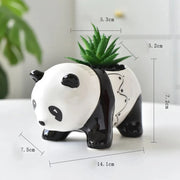 Panda ceramic flower pot, view 4 - MRSLM