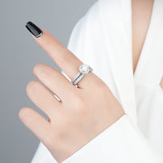 1 karat moissanite ring set - MRSLM
