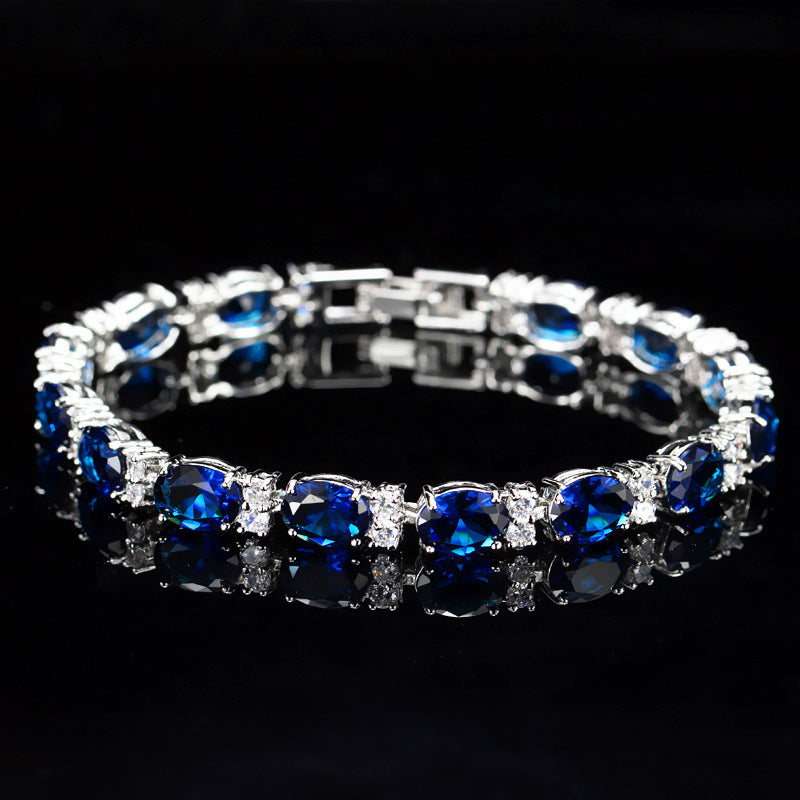 oval zirconia bracelet, view 6 - MRSLM