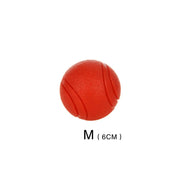 bouncy rubber dog training ball, view 3 - MRSLM