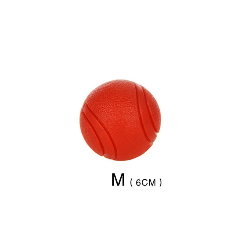 bouncy rubber dog training ball, view 3 - MRSLM