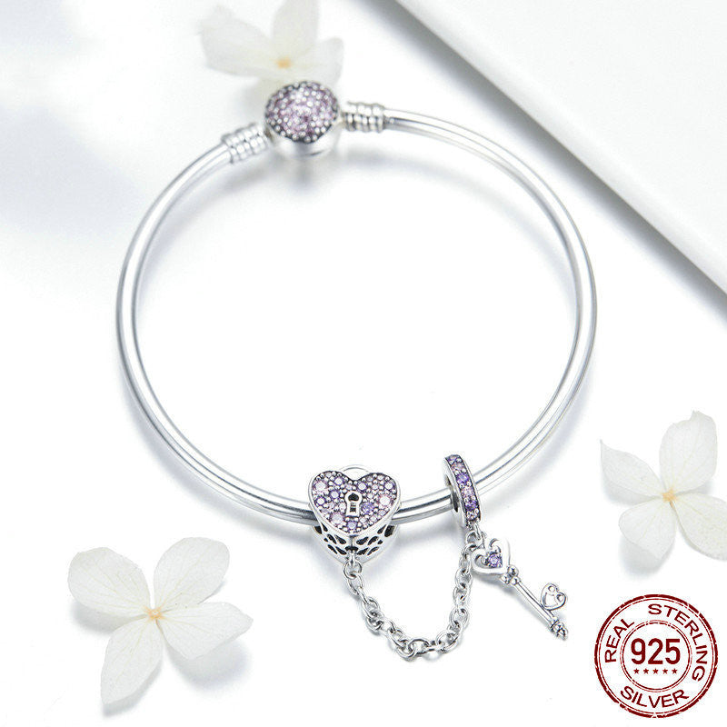 women's sterling silver beaded bracelet, view 4 - MRSLM