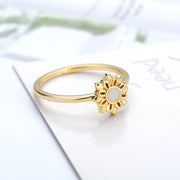 opal pearl lotus flower ring, view 10 - MRSLM
