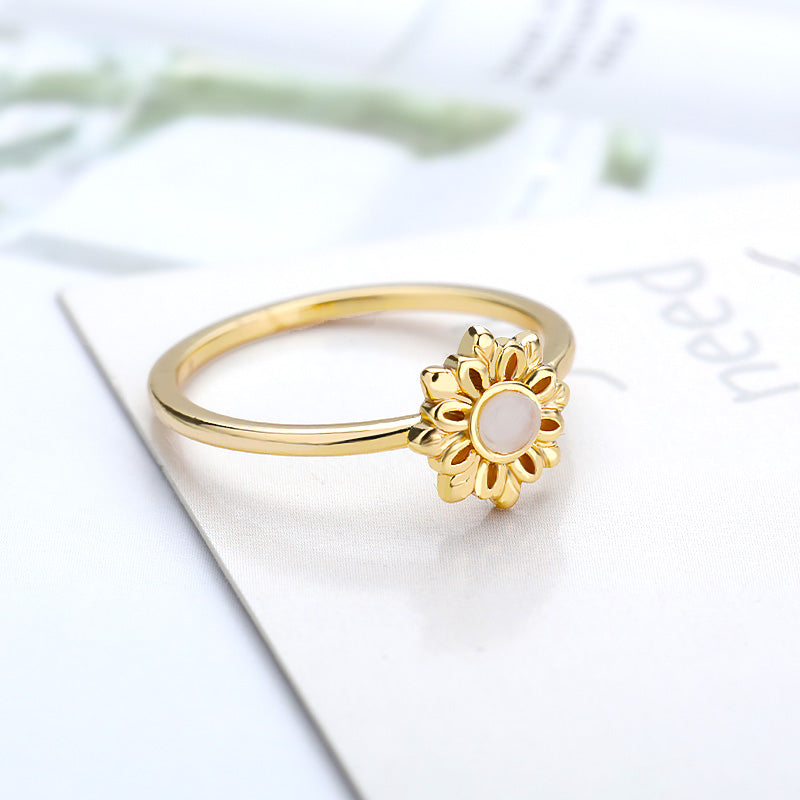 opal pearl lotus flower ring, view 10 - MRSLM