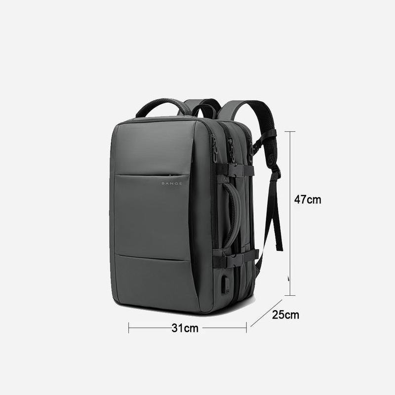 expandable USB travel backpack, view 2 - MRSLM