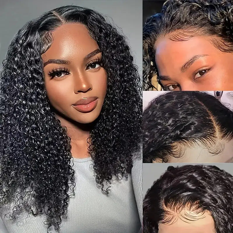 front lace water wave bob wig, view 4 - MRSLM