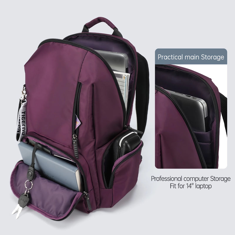 women's 14-inch laptop backpack, view 8 - MRSLM
