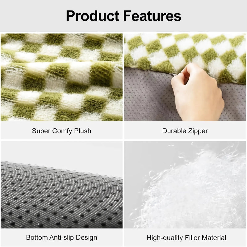 soft fluffy cat sofa bed, view 4 - MRSLM