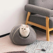 handmade felt cat bed cave - MRSLM