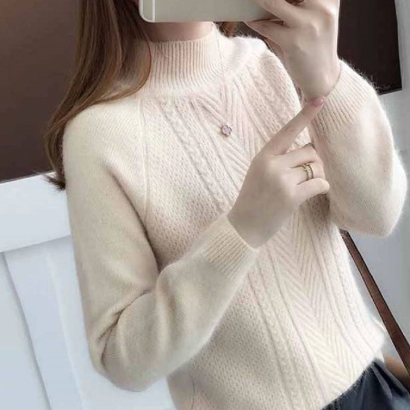 women's plush loose knit sweater, view 10 - MRSLM