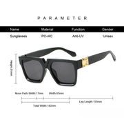 luxury square sunglasses, view 12 - MRSLM