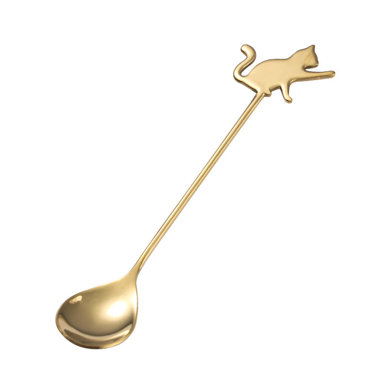 Cat stainless steel coffee spoon, view 2 - MRSLM