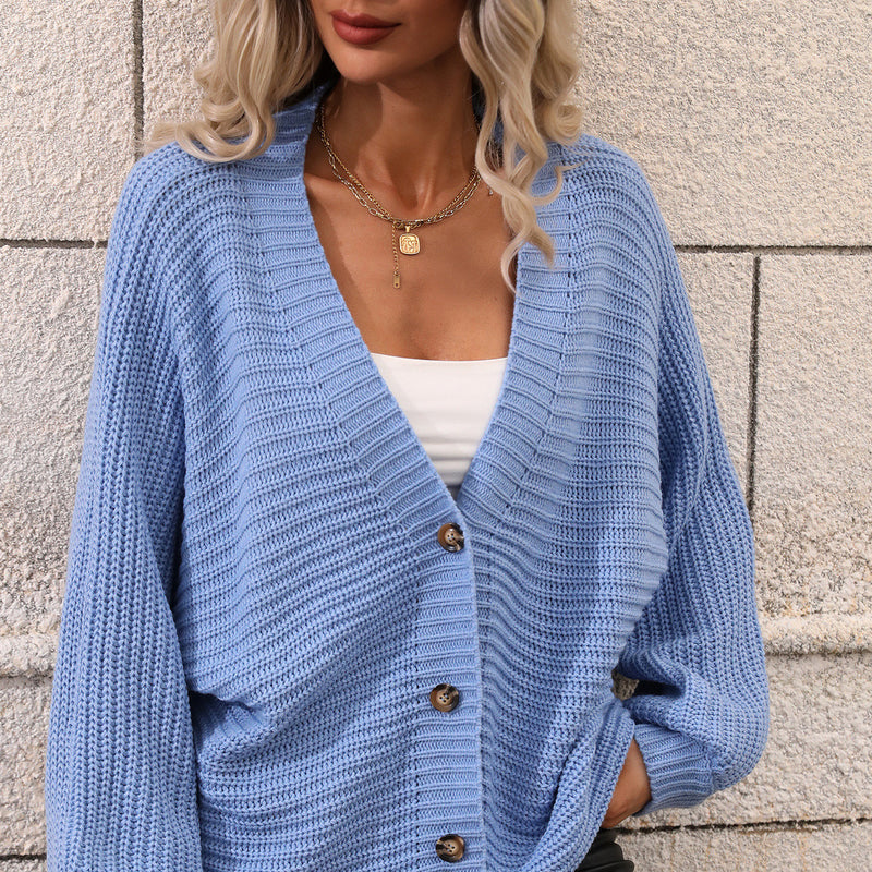 women's loose knitted patchwork sweater, view 4 - MRSLM