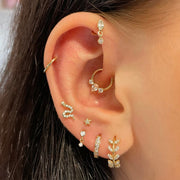 women's zircon pierced earrings - MRSLM
