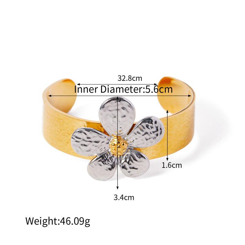 gold plated flower ring, view 2 - MRSLM