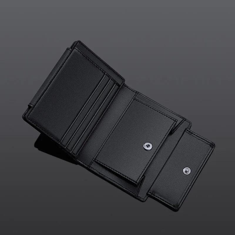 men's short leather wallet, view 8 - MRSLM