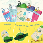 children's insulated water bottle with straw, view 14 - MRSLM