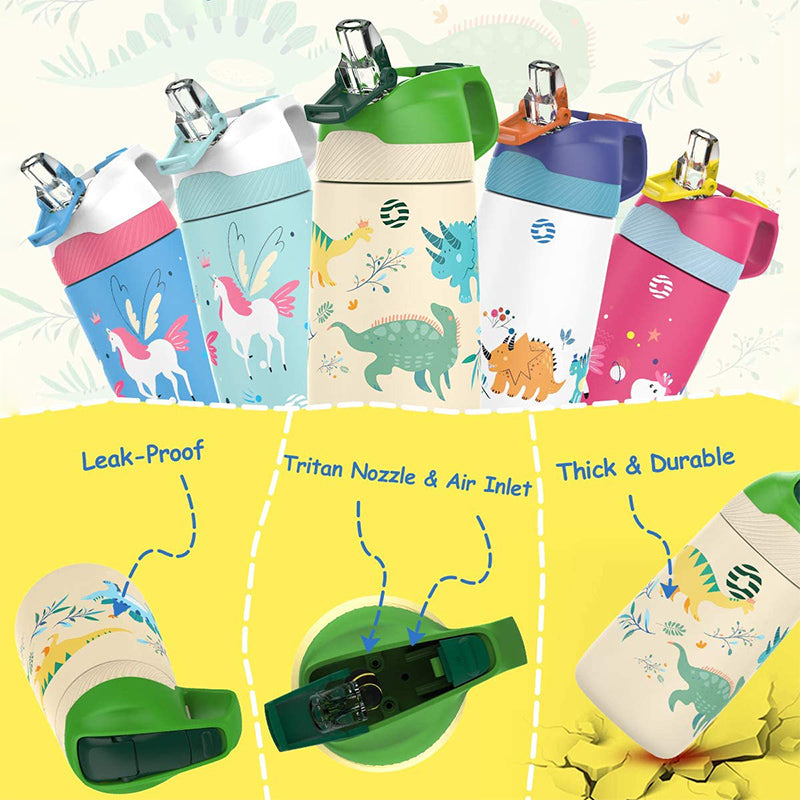 children's insulated water bottle with straw, view 14 - MRSLM