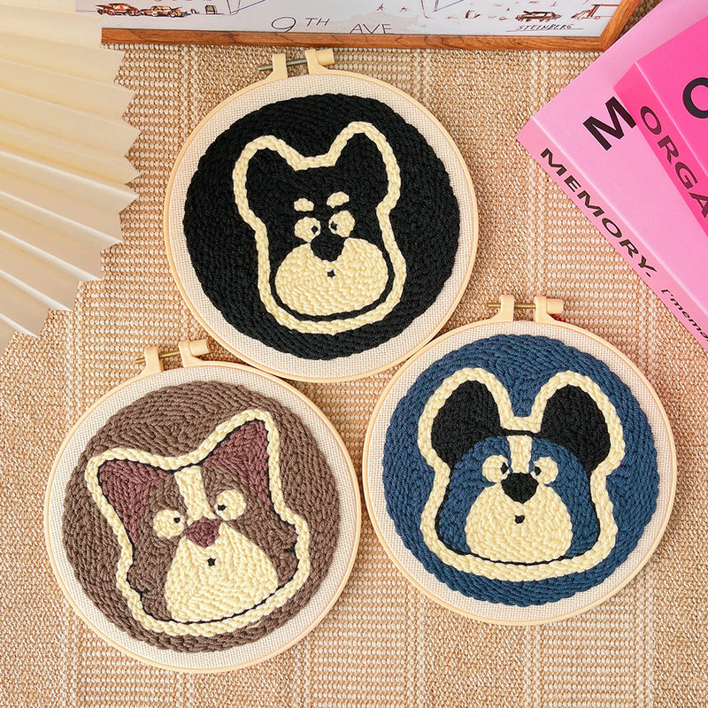 punch needle embroidery kit dog pattern, view 17 - MRSLM