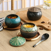 ceramic bamboo hat stew bowl - MRSLM