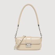 elegant microfiber leather chain shoulder handbag, view 4 - MRSLM