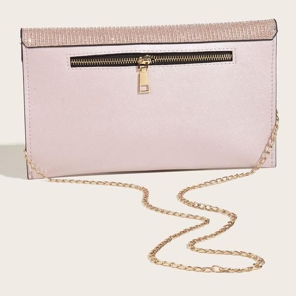 Shimmering sequin evening clutch, view 5 - MRSLM