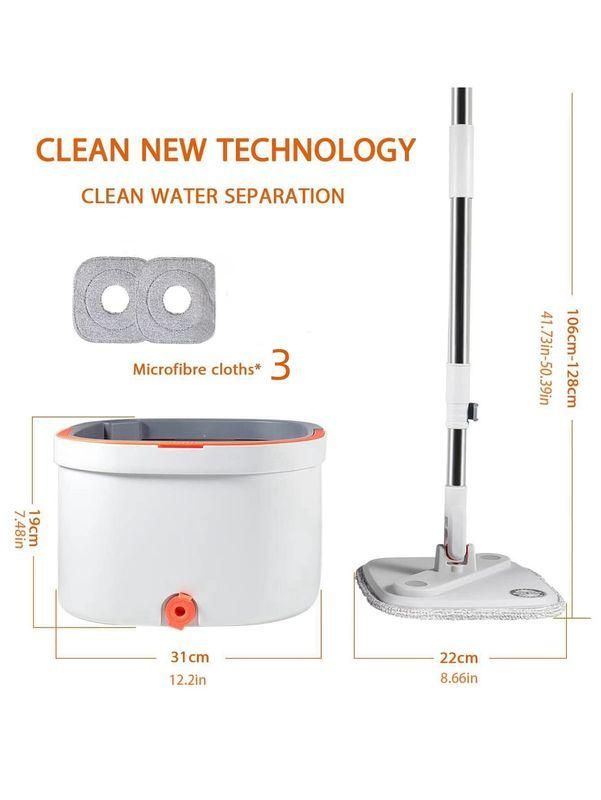 360 microfiber mop with bucket, view 2 - MRSLM