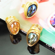exaggerated crystal ring for women - MRSLM
