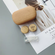retro wood grain contact lens case, view 3 - MRSLM