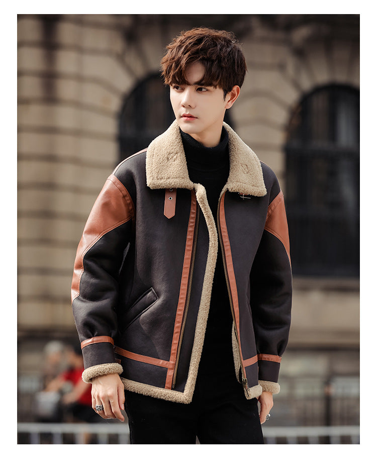 men's fleece-lined casual coat, view 7 - MRSLM