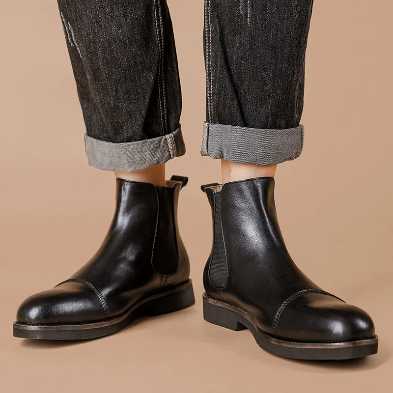 handmade vintage leather ankle boots, view 8 - MRSLM