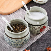 ceramic salt shaker and seasoning jar, view 6 - MRSLM
