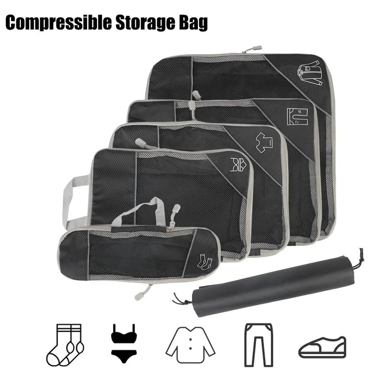 travel packing cubes set, view 4 - MRSLM