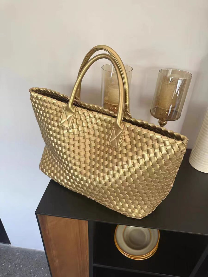 large PU shoulder tote bag, view 7 - MRSLM