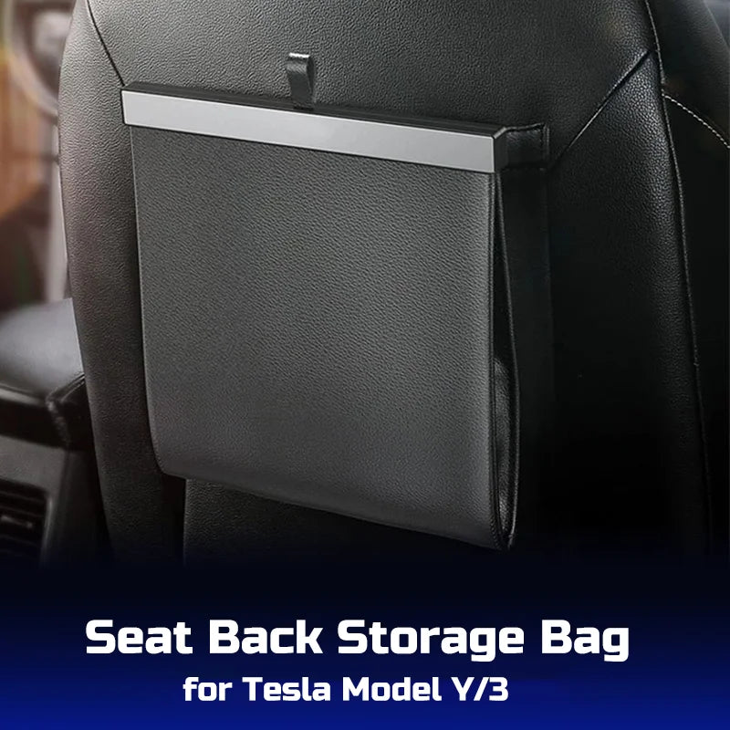 magnetic seat back storage bag for tesla model y/3, view 4 - MRSLM