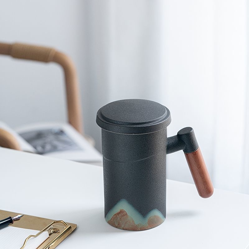 ceramic filter tea mug with lid - MRSLM