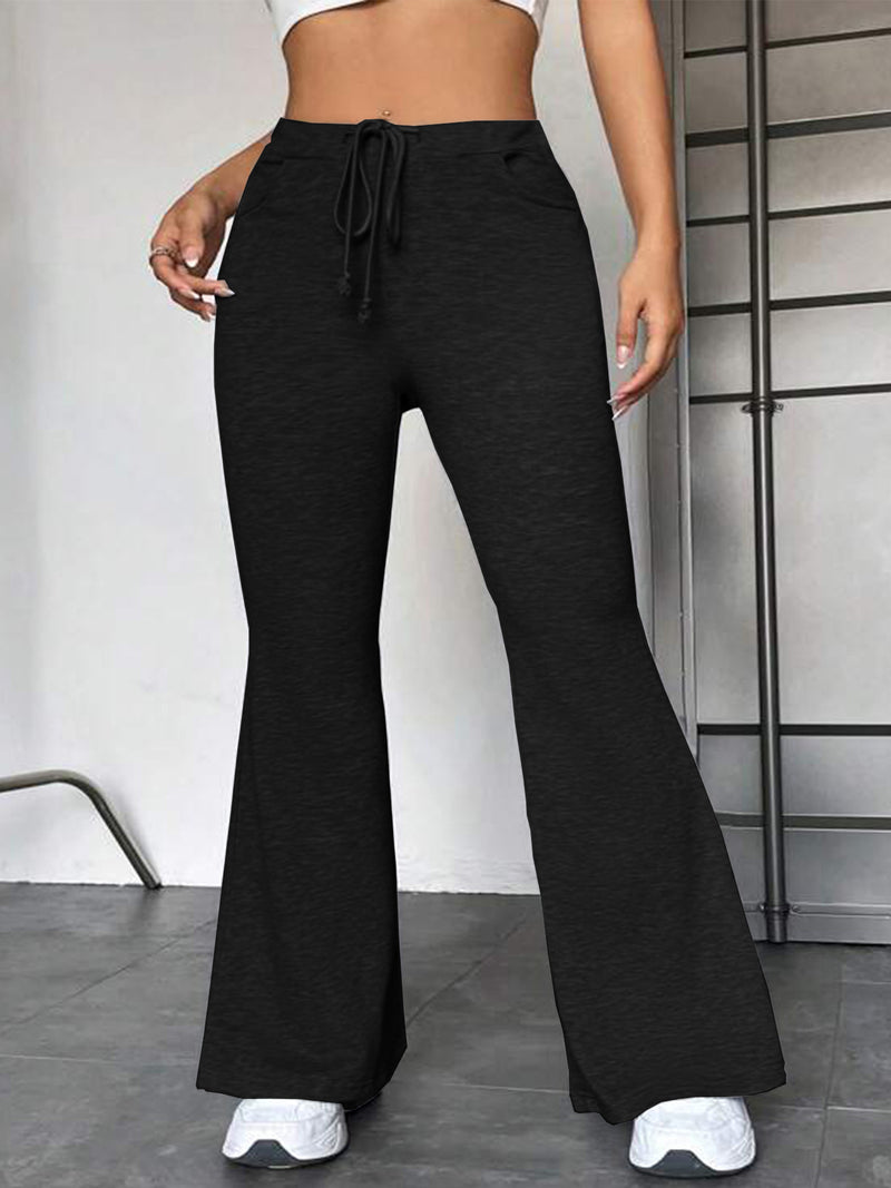 Stitching Yoga Exercise Pants Outdoor Casual Flared Pants