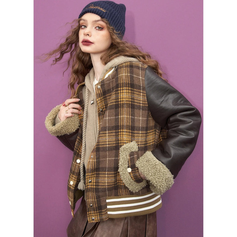 Brown cargo jacket for women, view 4 - MRSLM