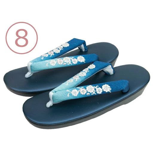 embroidered gradient flower flip-flops - MRSLM