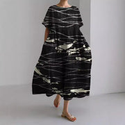 women's loose printed dress, view 4 - MRSLM