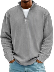 men's corduroy zipper sweatshirt, view 7 - MRSLM