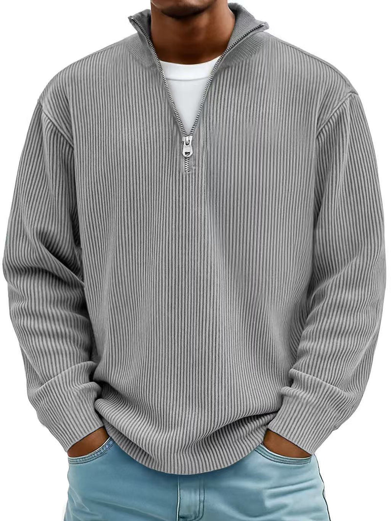 men's corduroy zipper sweatshirt, view 7 - MRSLM