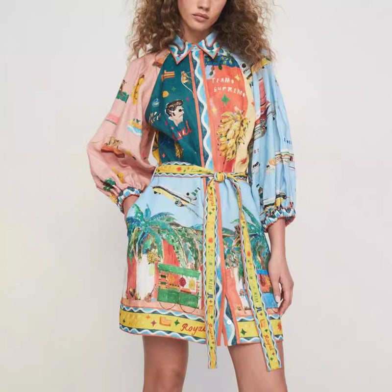 casual loose A-line dress, view 2 - MRSLM