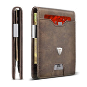 slim bifold leather wallet, view 2 - MRSLM