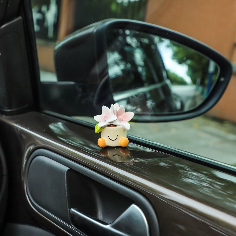 cartoon flower pot car decoration, view 6 - MRSLM