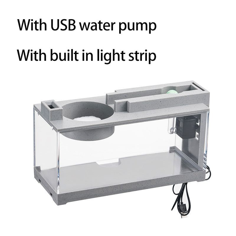 Aquarium fish tank kit with oxygen bar and USB filter, view 2 - MRSLM