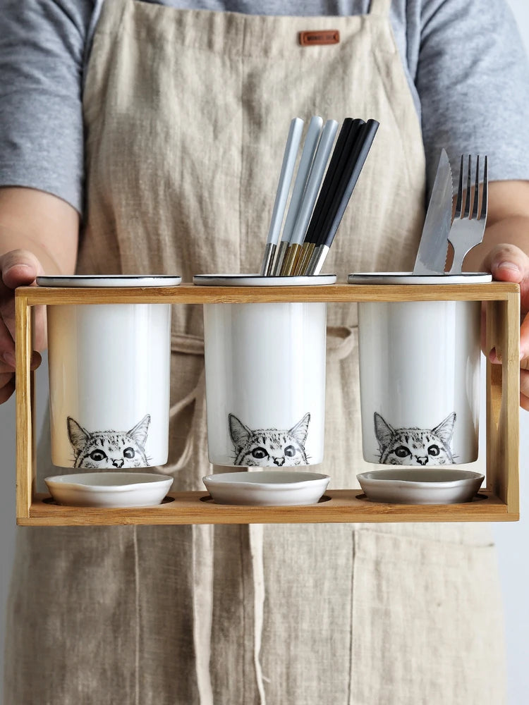 ceramic chopstick holder, view 5 - MRSLM