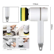 electric spin scrubber with 4 brush heads, view 9 - MRSLM